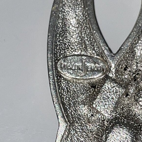 Russian Artist Etalon Jenavi Rhinestone Pendant Swirl Necklace Wire Cord N5 - Picture 5 of 9